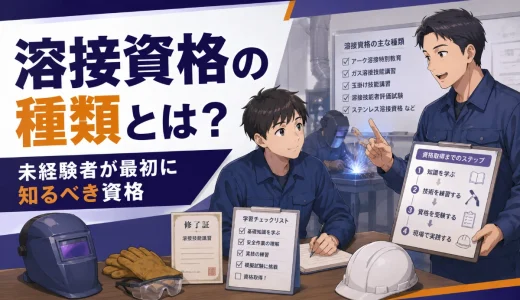溶接資格の種類とは？未経験者が最初に知るべき資格を解説
