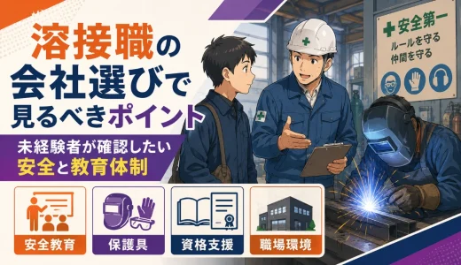 溶接職の会社選びで見るべきポイント｜未経験者が確認したい安全と教育体制