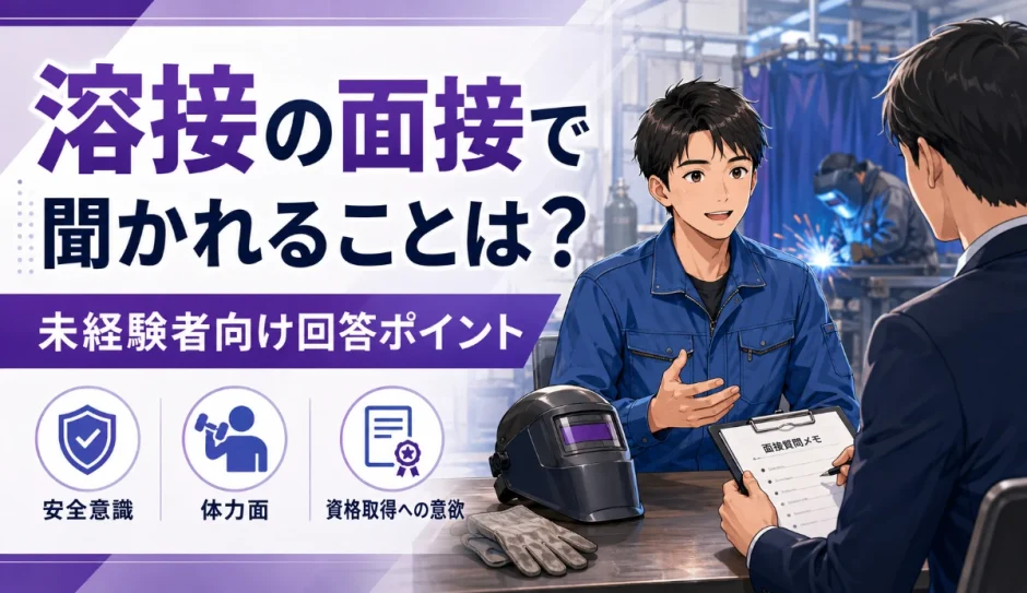 溶接の面接で聞かれることは？未経験者向け回答ポイント