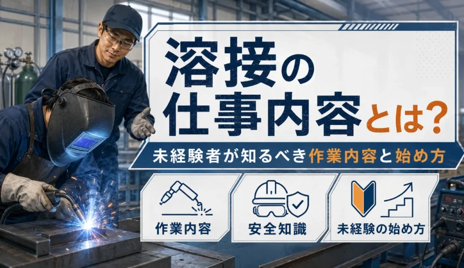 溶接の仕事内容とは？未経験者が知るべき作業内容と始め方