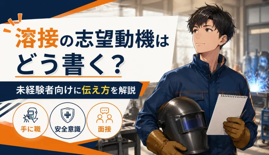 溶接の志望動機はどう書く？未経験者向けに伝え方を解説