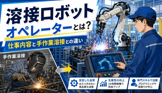 溶接ロボットオペレーターとは？仕事内容と手作業溶接との違い