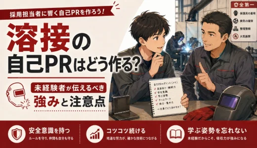 溶接の自己PRはどう作る？未経験者が伝えるべき強みと注意点